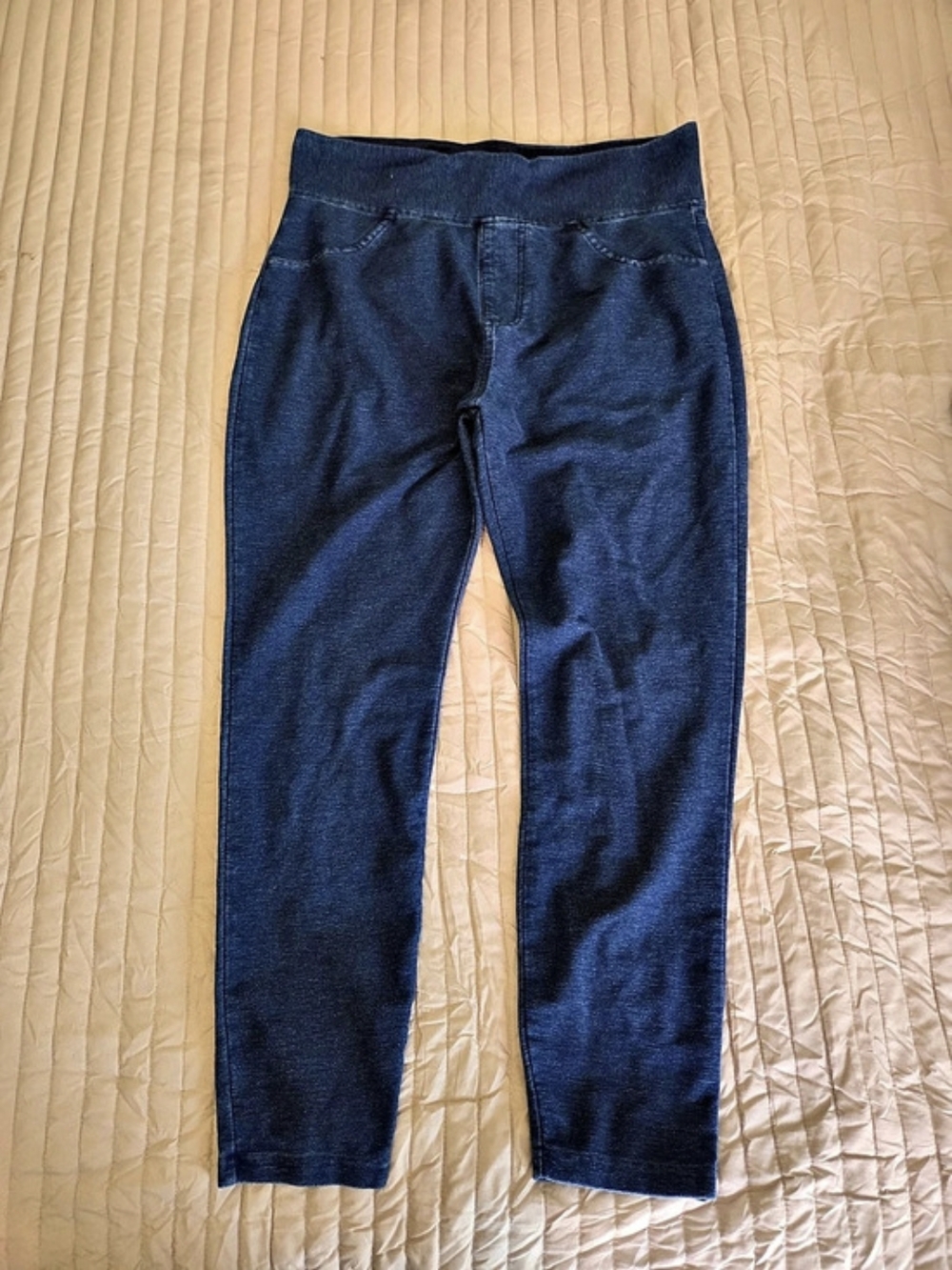 a new day Pull-On Denim-Look Leggings in Blue Size XL